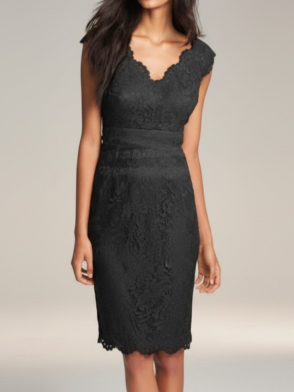 Tadashi Shoji Black Lace Sheath Dress